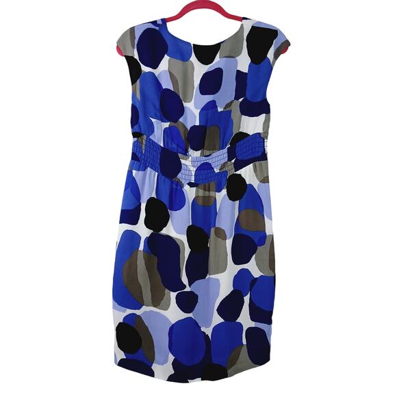 Kate Spade SZ 4 Purple Blue Black Large Print Mini Dress NWOT - Picture 5 of 6